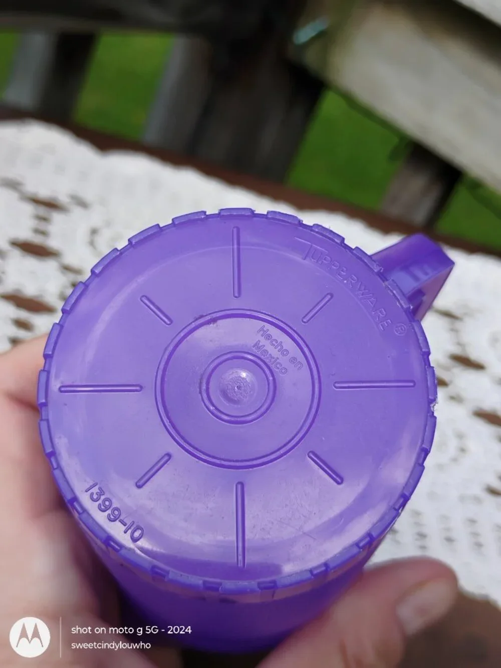 Tupperware Toys grape purple mini party set pitcher with classic push button lid